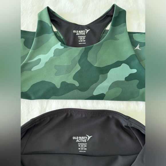 Old Navy Active Powersoft Girls Sports Bra and Biker Shorts Set - Picture 3 of 3